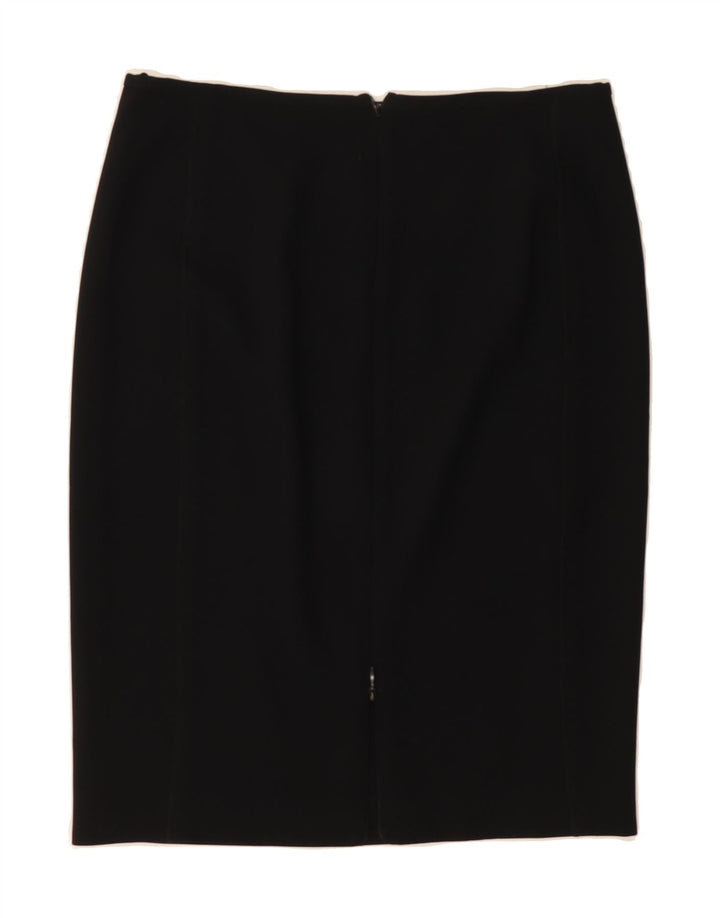 MAX MARA Womens Pencil Skirt UK 8 Small  Black Polyester Vintage Max Mara and Second-Hand Max Mara from Messina Hembry 