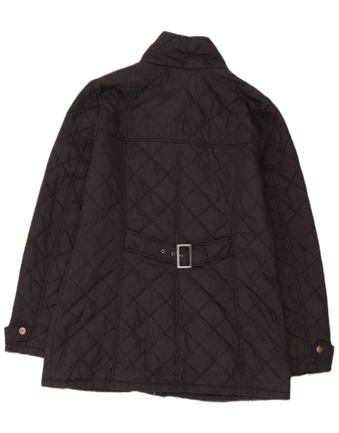 Laura Ashley Quiltet jakke til kvinder UK 14 Stor sort polyamid
