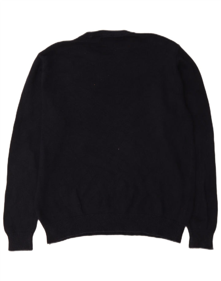 Chaps Herre Crew Neck Jumper Sweater XL Sort Bomuld