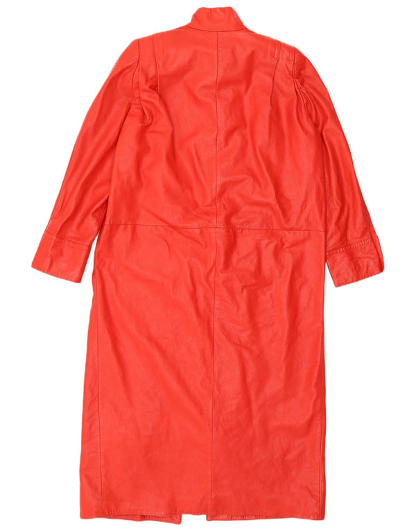 VINTAGE Dame Læderfrakke UK 16 Large Red
