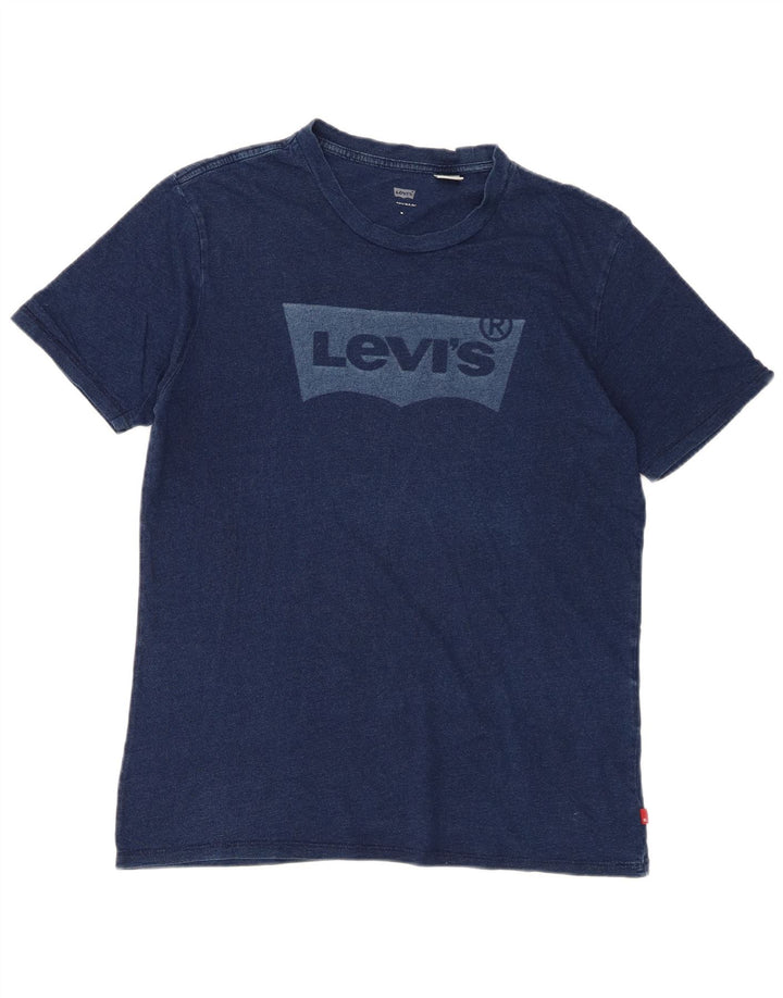 Levi's Herre grafisk T-shirt Top Medium Navyblå Bomuld