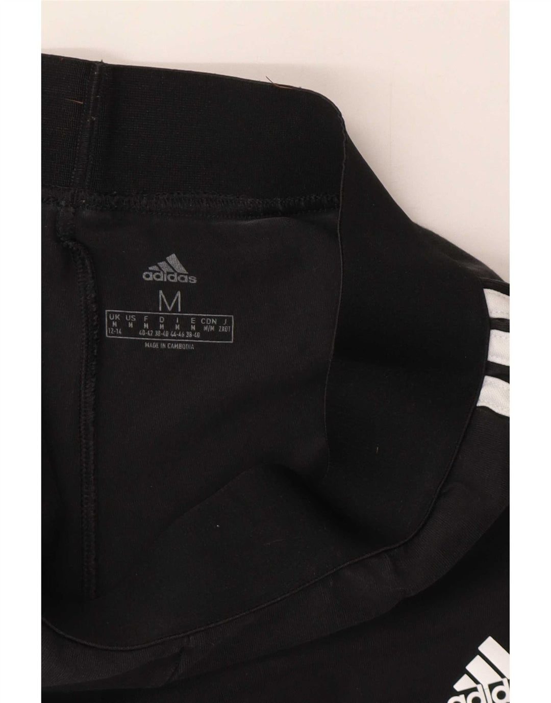 Adidas Dame Leggings UK 12/14 Medium Sort Bomuld