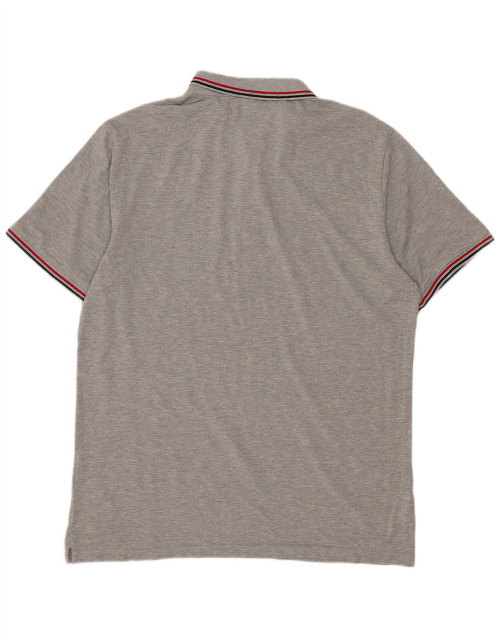 SUPERDRY Polo Shirt til mænd 2XL Grå Bomuld