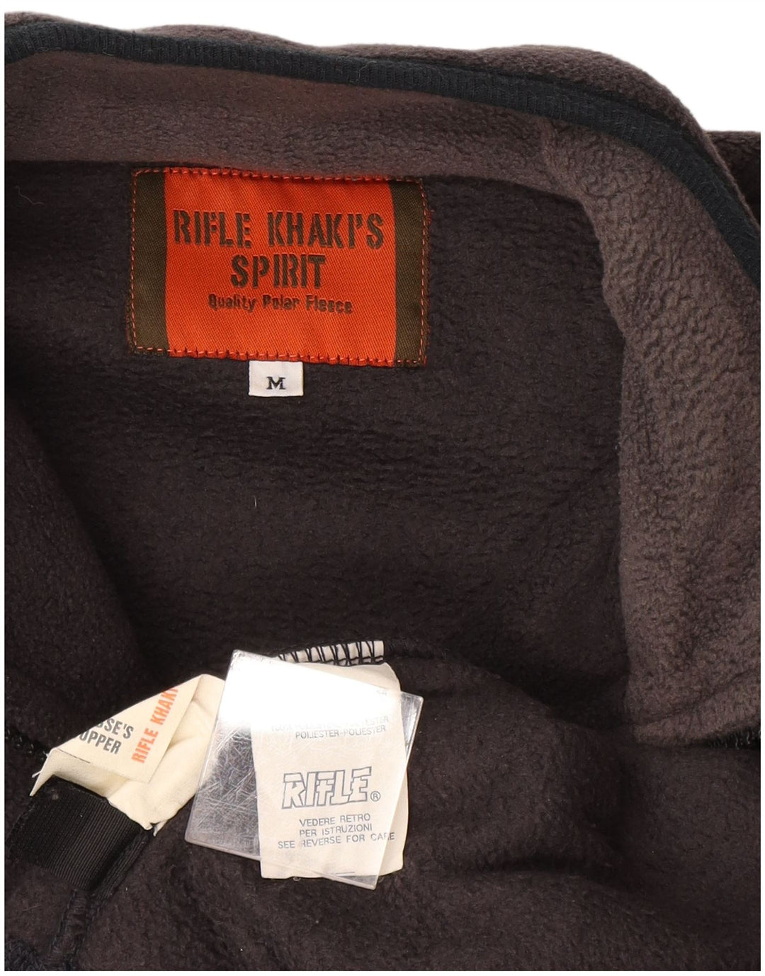 Rifle Herre lynlås hals Fleece Jumper Medium Grå Polyester