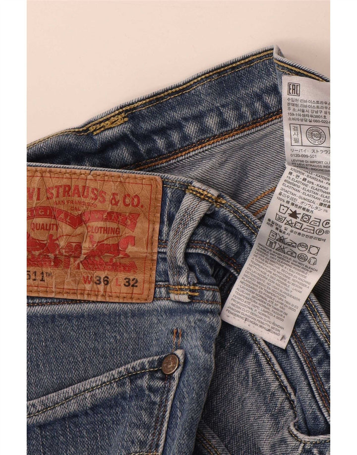 Levi's Dame 511 Slim Jeans W36 L29 Blå Bomuld