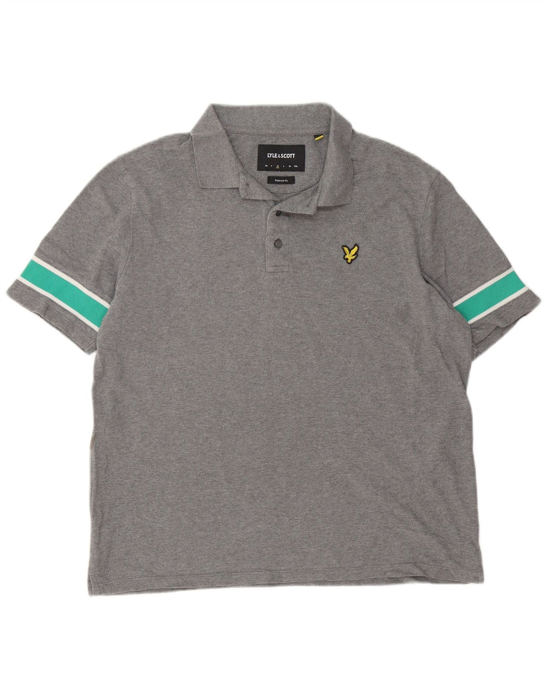 Lyle & Scott Herre afslappet pasform poloskjorte mellemgrå Colourblock Bomuld