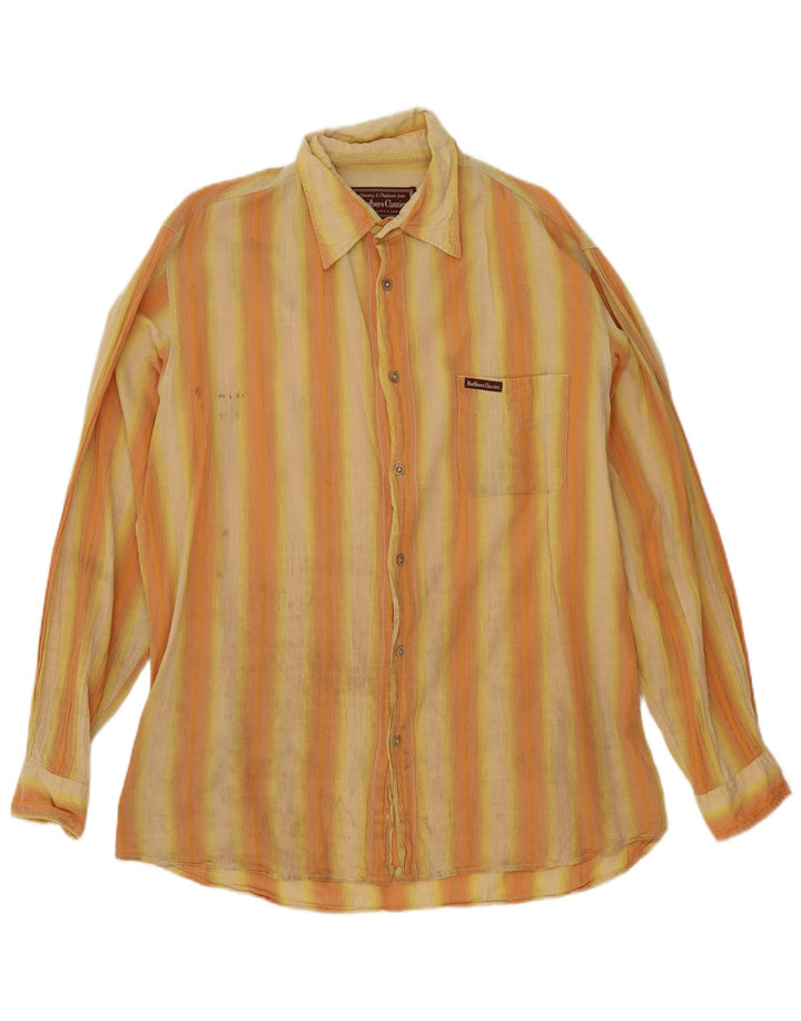 Marlboro Classics Herreskjorte XL Orange Stribet