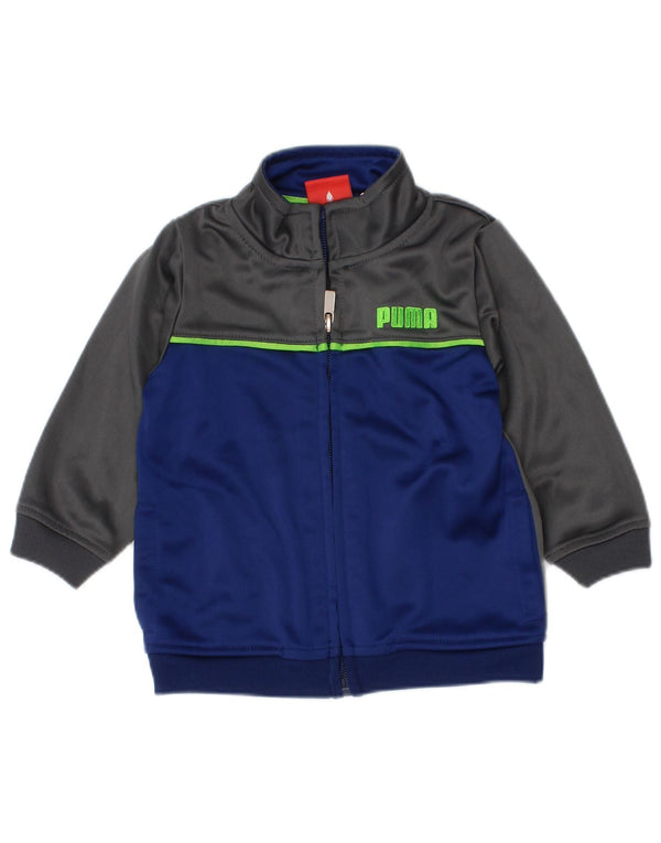 Puma Baby Boys Grafisk træningsdragt topjakke 6-9 måneder Grå Colourblock