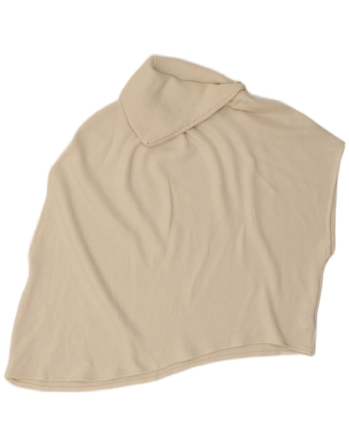 Zara Dame Asymmetrisk Oversized Vest Tank Top UK 16 Large Off White