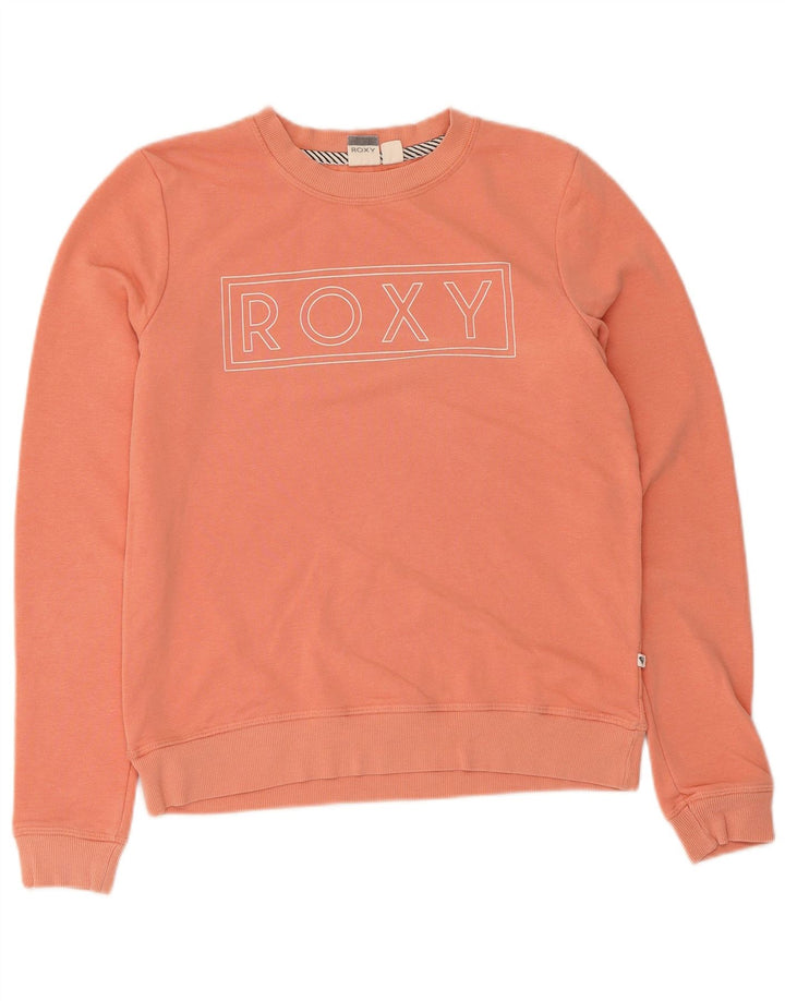 Roxy Womens Grafisk Sweatshirt Jumper UK 10 Small Pink Bomuld
