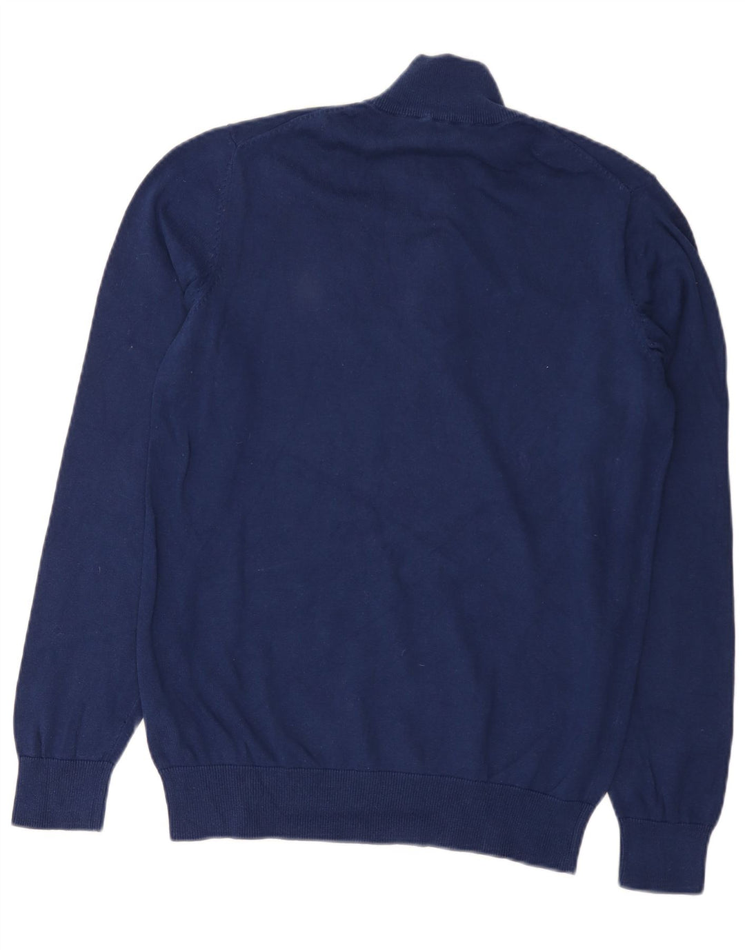 Besætningstøj Herre Zip Neck Jumper Sweater Medium Navyblå Bomuld