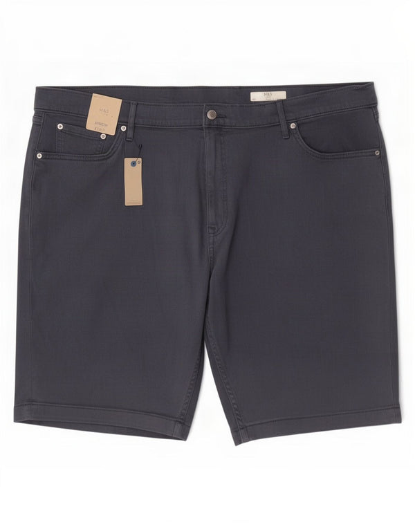 Marks & Spencer Herre Stretch Casual Shorts W44 2XL Marineblå Bomuld
