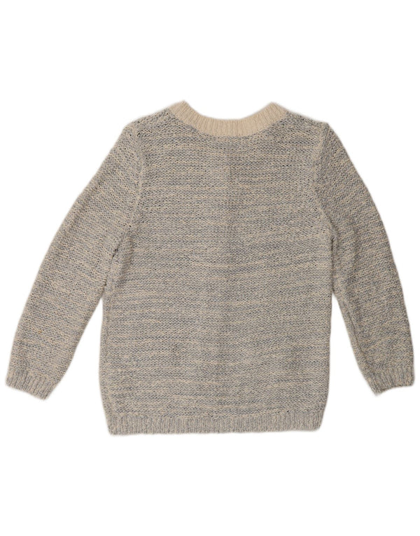 Marks & Spencer Dame Cardigan Sweater UK 12 Medium Sølv Flecked