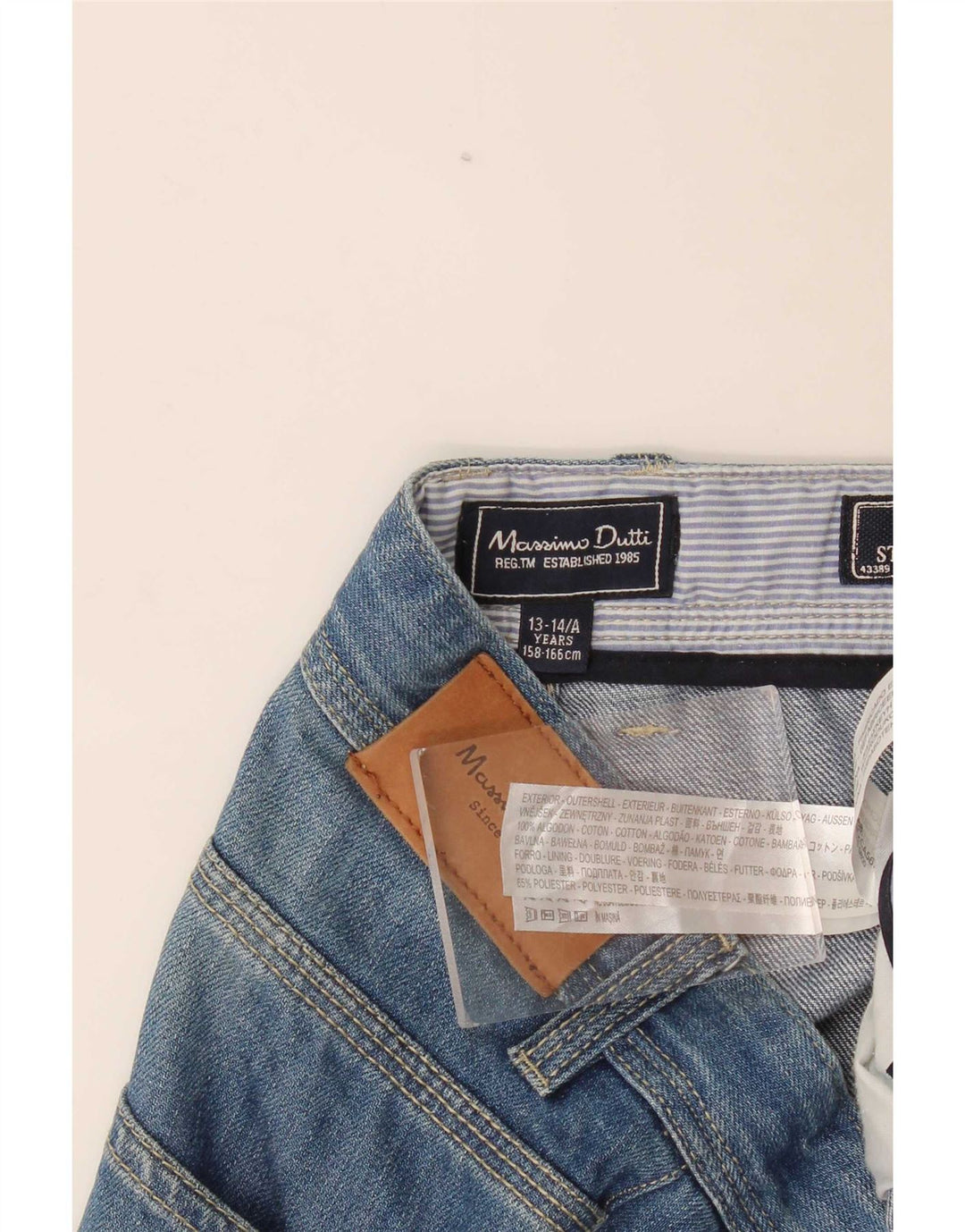 Massimo Dutti Boys Straight Jeans 13-14 År W30 L34 Blå