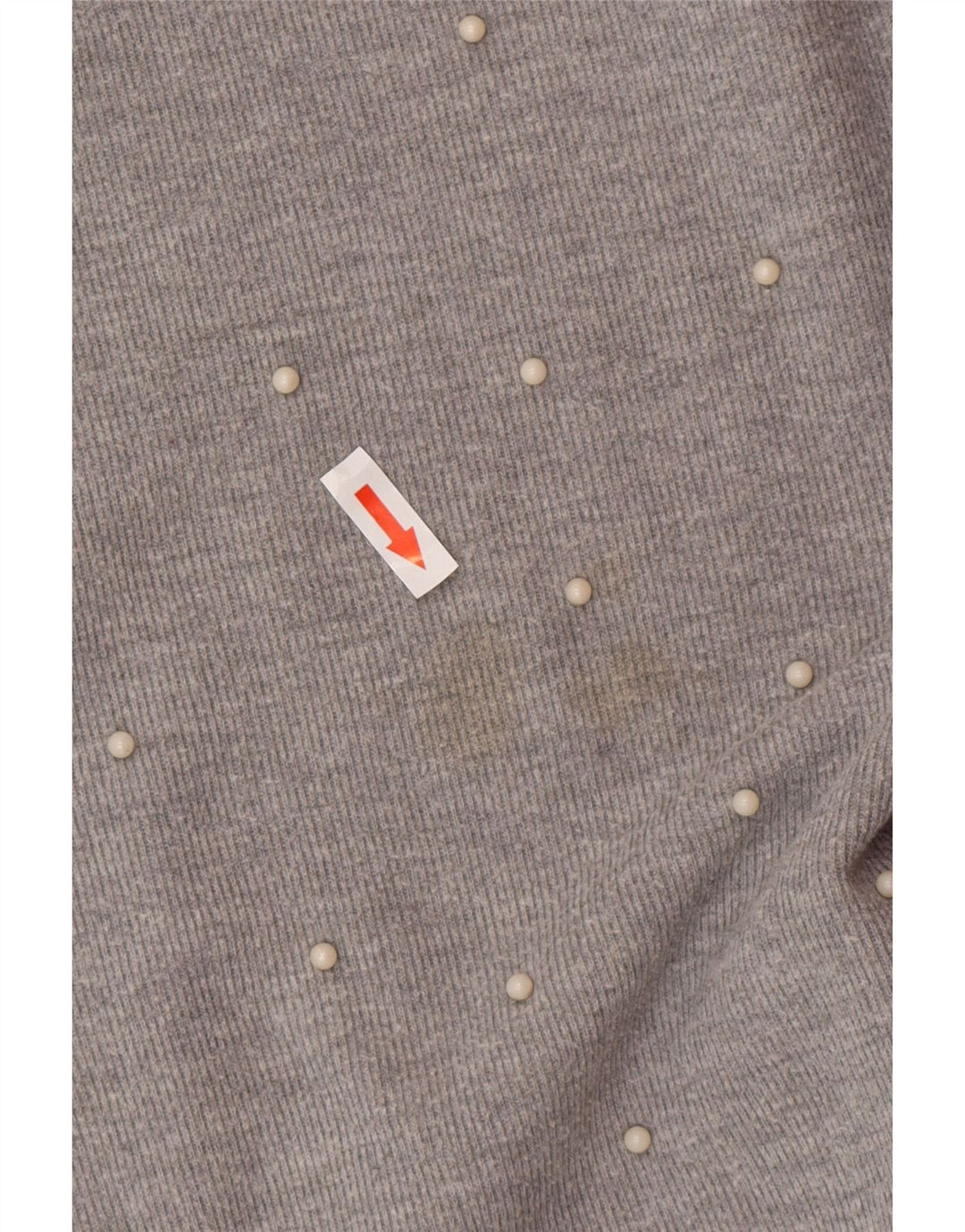Zara Dame Hooded Oversized Top Langærmet UK 14 Medium Grey Spotted