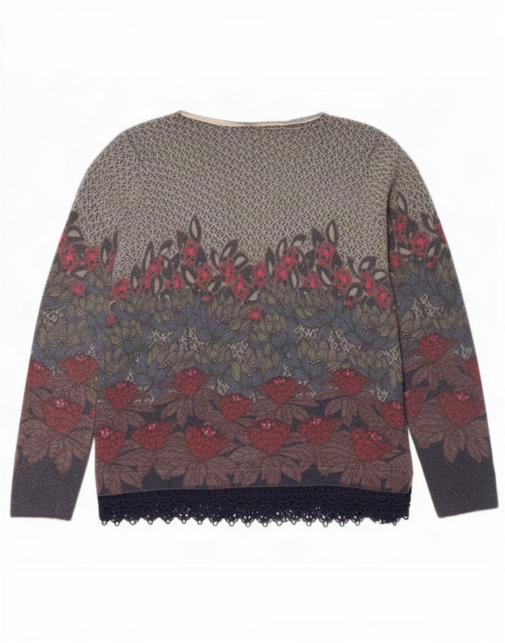 White Stuff Womens Boat Neck Jumper Sweater UK 10 Small Multicolored