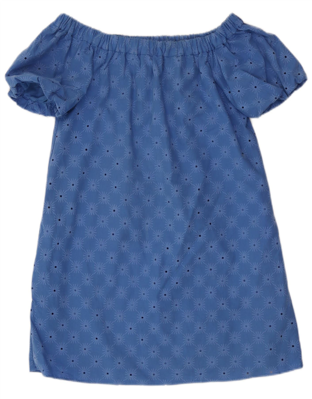 Zara Dame Mini Off Shoulder Kjole UK 10 Lille Blå