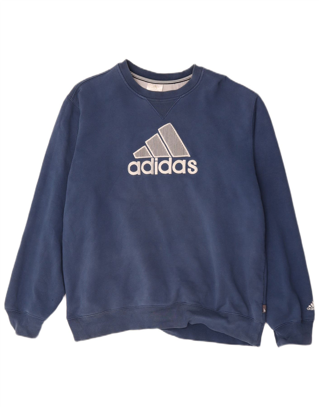 Adidas grafisk sweatshirt til mænd, stor marineblå bomuld