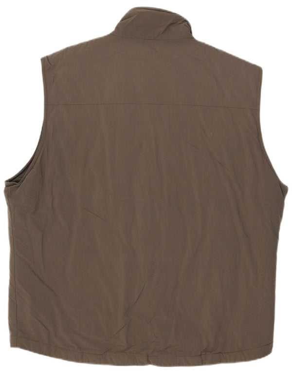 Marks & Spencer Herre Polstret Gilet UK 42 XL Khaki Polyamid