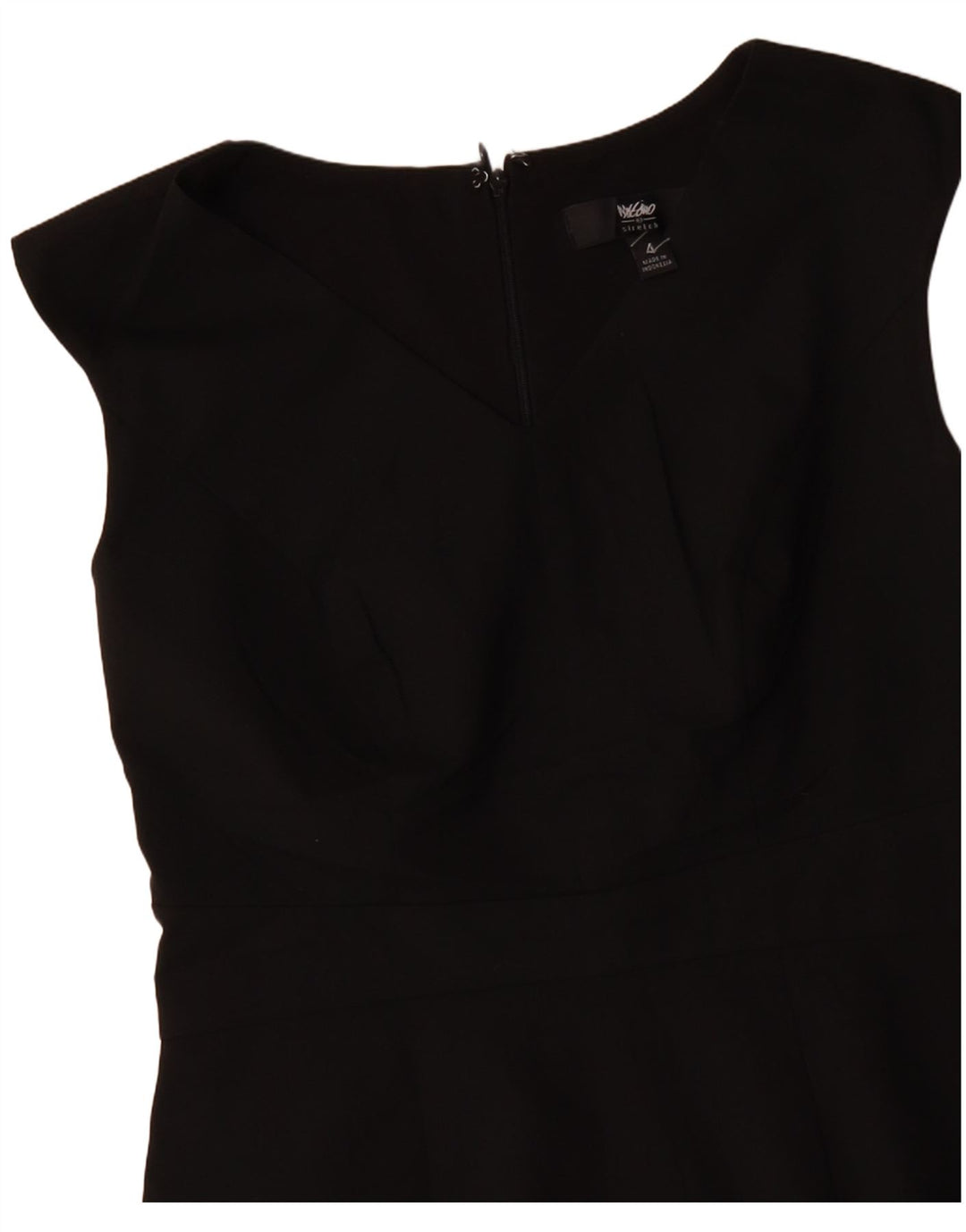 MOSSIMO Kvinders Ærmeløs Skede Kjole US 4 Small Black Polyester