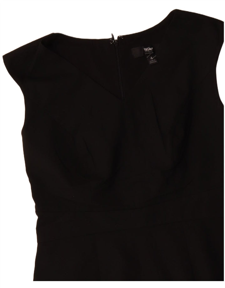 MOSSIMO Kvinders Ærmeløs Skede Kjole US 4 Small Black Polyester