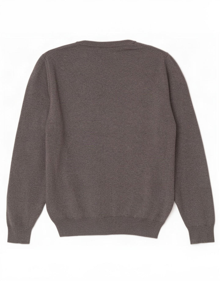 Besætningstøj Herre V-hals sweater Stor grå bomuld