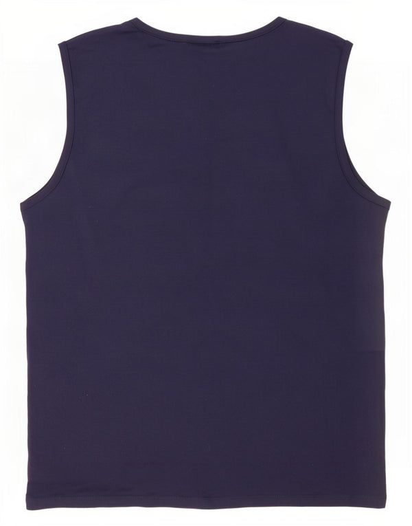Fila Herre Grafisk Vest Top Stor Marineblå Colourblock Bomuld