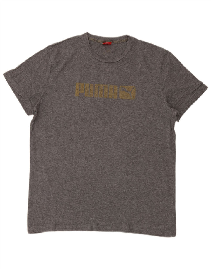 Puma Herre Grafisk T-Shirt Top XL Grå