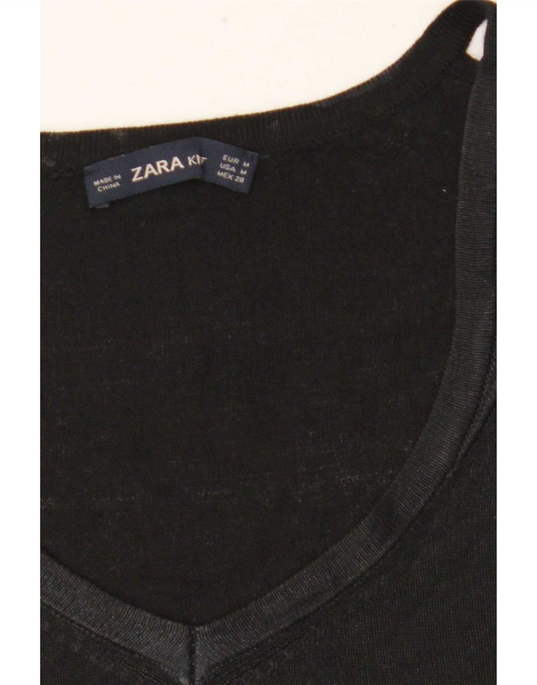 Zara Dame Top Langærmet Medium Sort