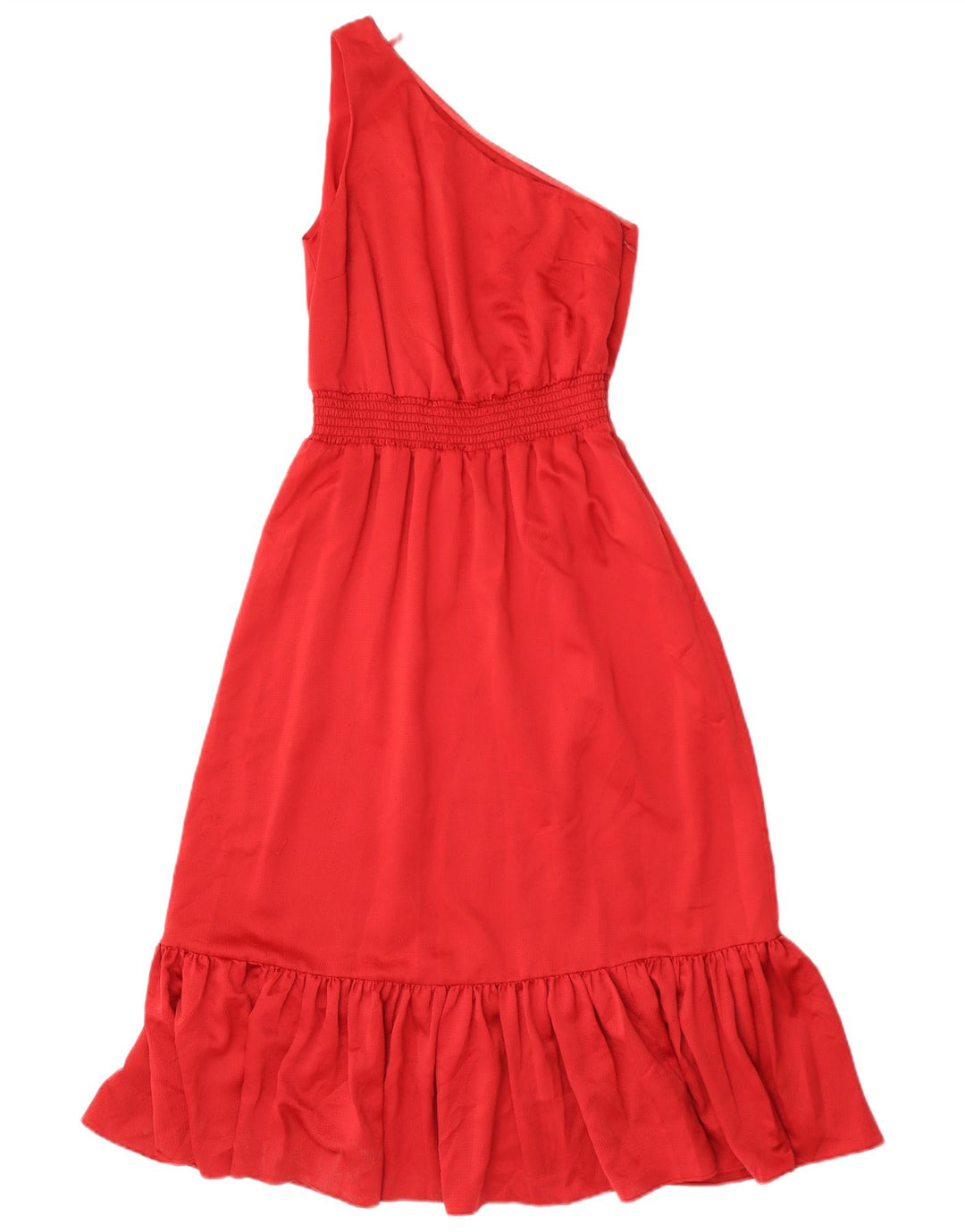 Michael Kors Dame One Shoulder Kjole US 2 XS Rød Polyester
