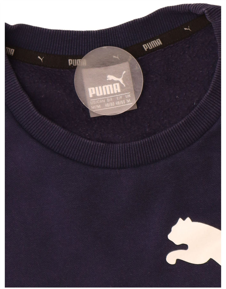 Puma Herre grafisk sweatshirt Jumper Medium Navyblå Bomuld