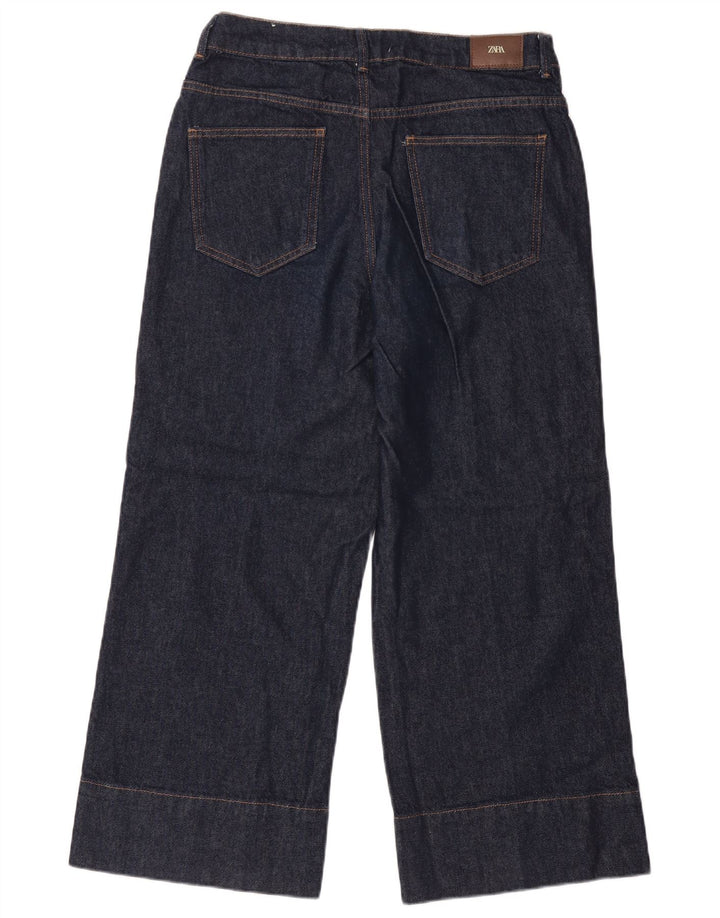 Zara Dame Løse Jeans EU 40 Medium W30 L27 Marineblå Bomuld