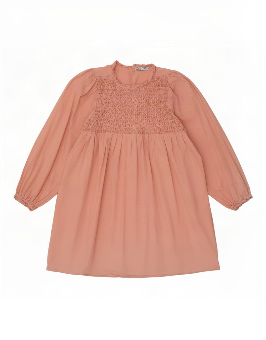 Zara Dame Langærmet Oversized Bluse Top UK 12 Medium Pink