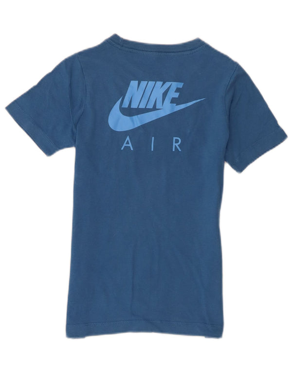 Nike drenge grafisk t-shirt top 7-8 år XS blå bomuld