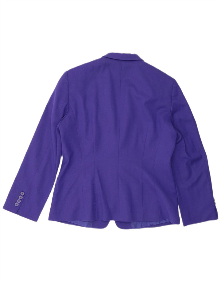 Hugo Boss Dame 3-knaps blazerjakke UK 12 Medium Purple Virgin Wool