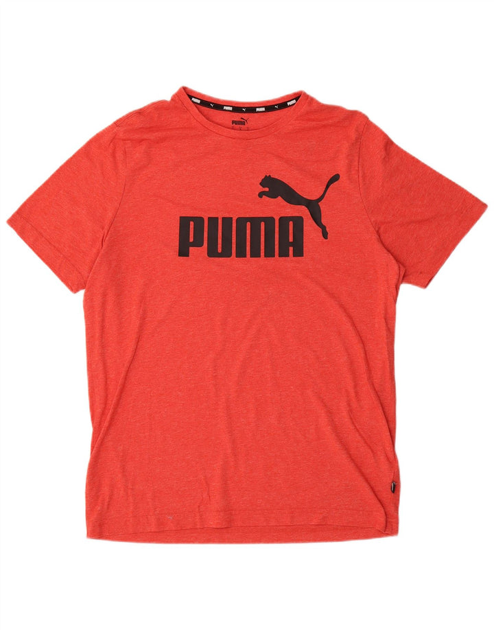 Puma Herre Grafisk T-Shirt Top Stor Rød Polyester