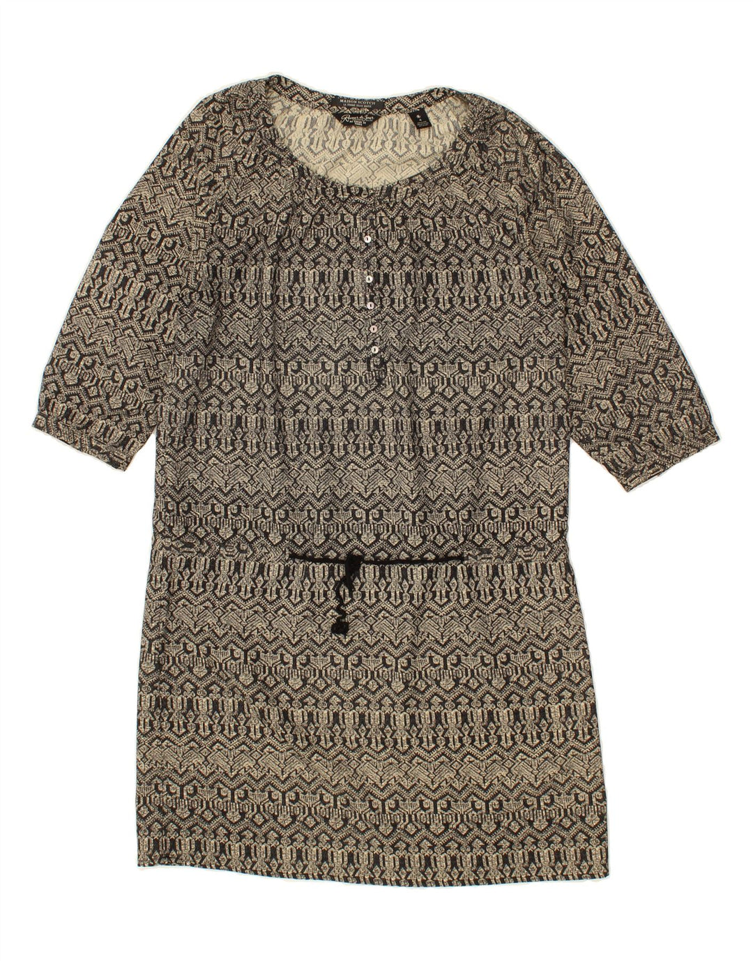 MAISON SCOTCH Womens Oversized Shift Dress US 4 Small Grey Fair Isle Vintage Maison Scotch and Second-Hand Maison Scotch from Messina Hembry 