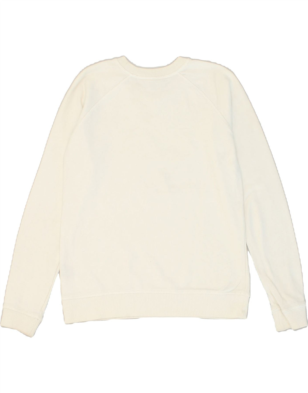 CREW CLOTHING Womens Graphic Sweatshirt Jumper UK 8 Small White Cotton | Vintage Crew Clothing | Thrift | Second-Hand Crew Clothing | Used Clothing | Messina Hembry 