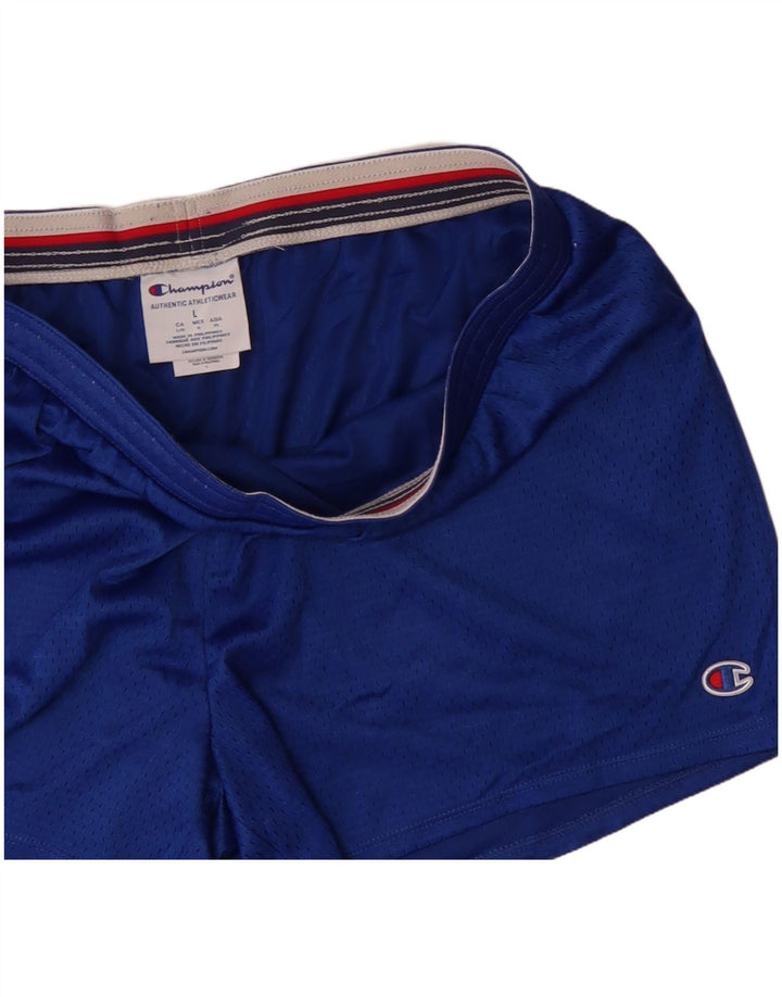 CHAMPION Sportsshorts til kvinder UK 16 Large Blue Polyester