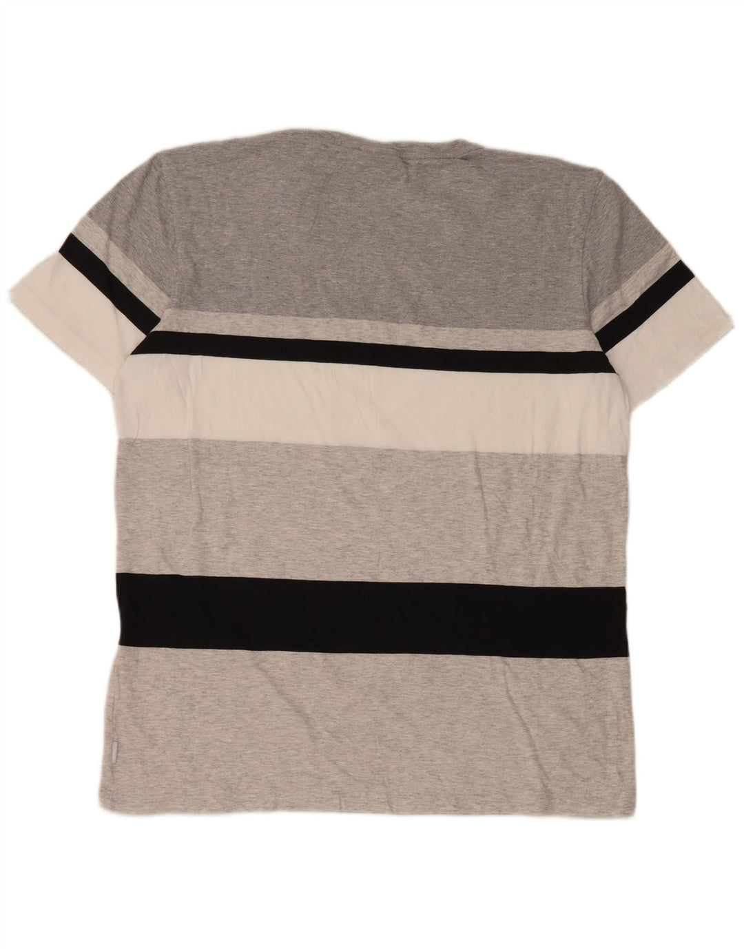 Adidas T-shirt top til mænd, stor grå stribet bomuld