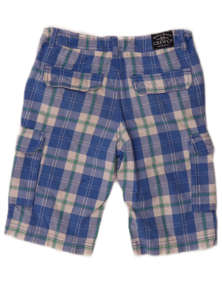 Besætningstøj Drenge Cargo Shorts 8-9 år W24 blå ternet bomuld