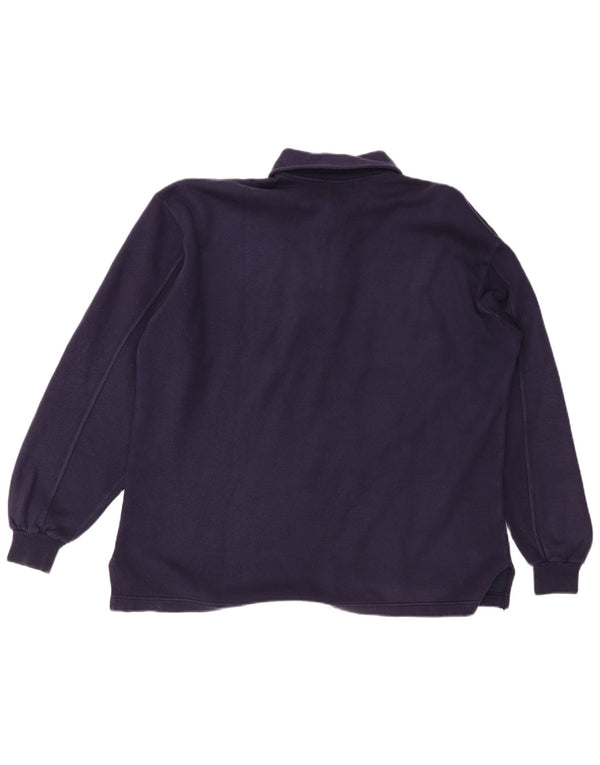 GYMNASIUM Herre Polo Neck Sweatshirt Jumper Medium Marineblå Bomuld