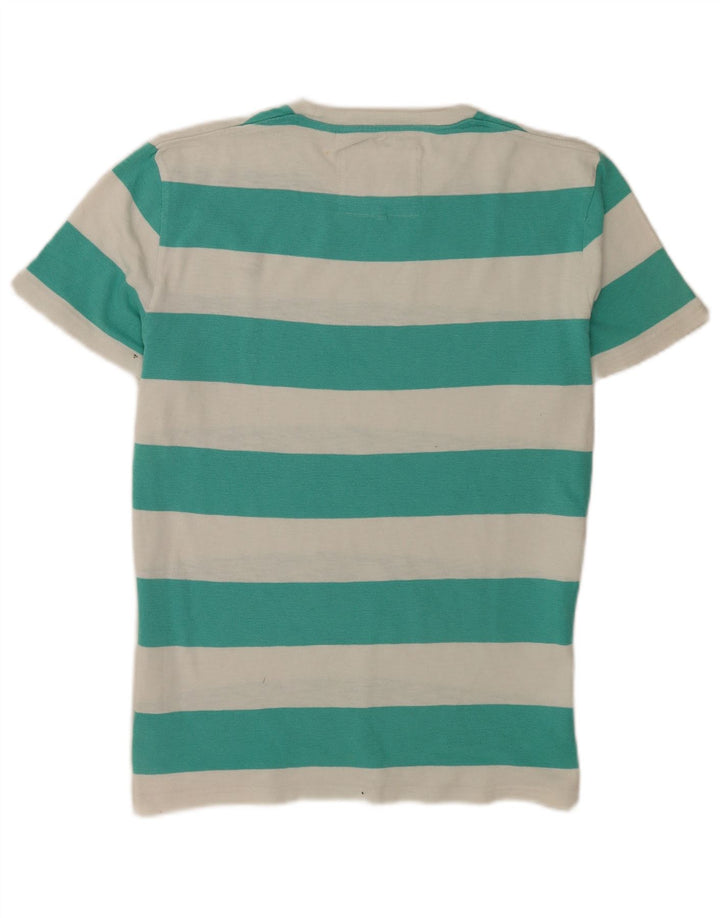 Jack Wills Herre T-shirt Top mellemgrøn stribet bomuld