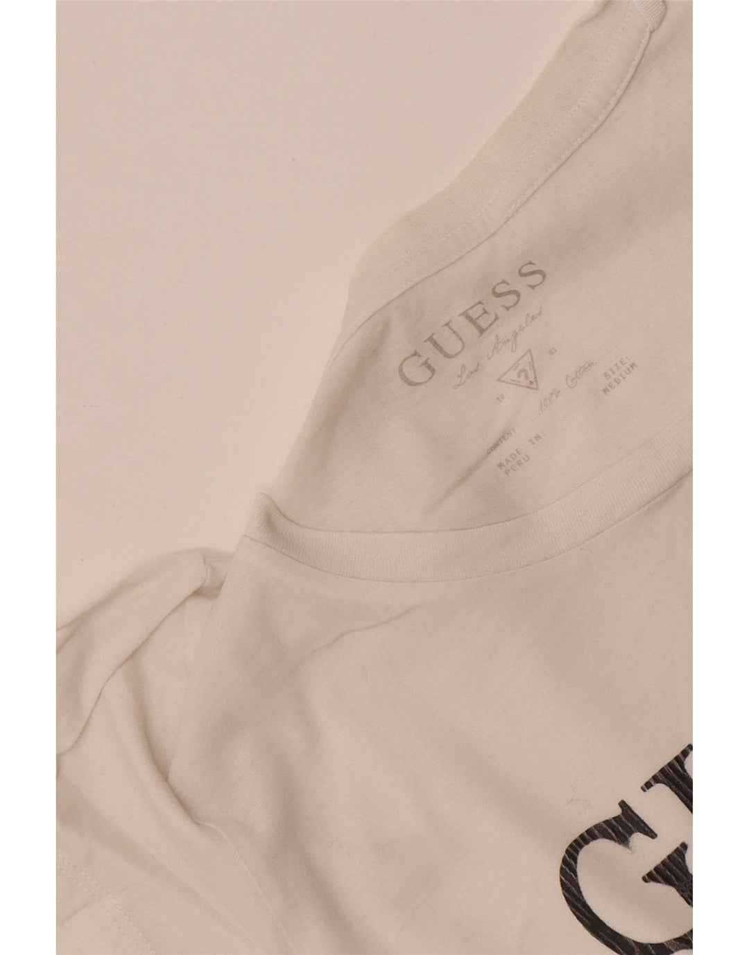 Guess Grafisk T-shirt top til kvinder UK 12 Medium White
