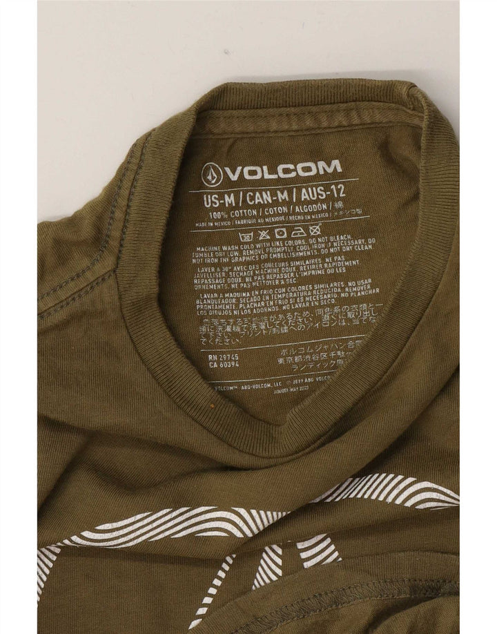 Volcom Boys Grafisk T-Shirt Top 11-12 år Medium Khaki Bomuld