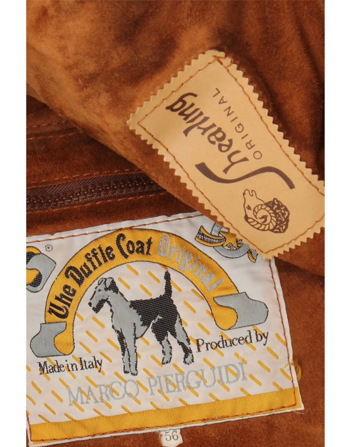 Vintage Herre Shearling Jacket IT 56 3XL Brun Shearling