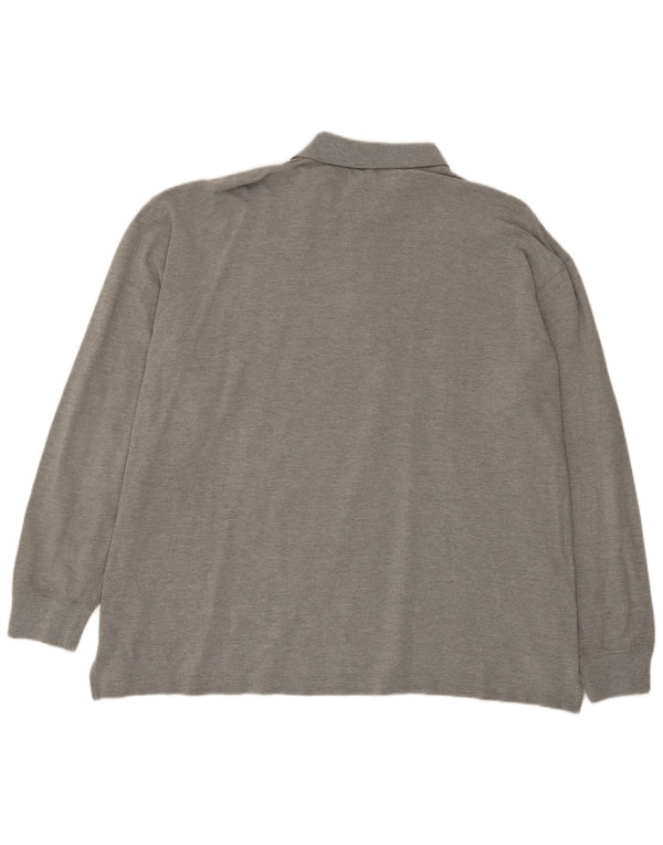 Kappa Langærmet Polo Shirt til mænd XL Grå Bomuld