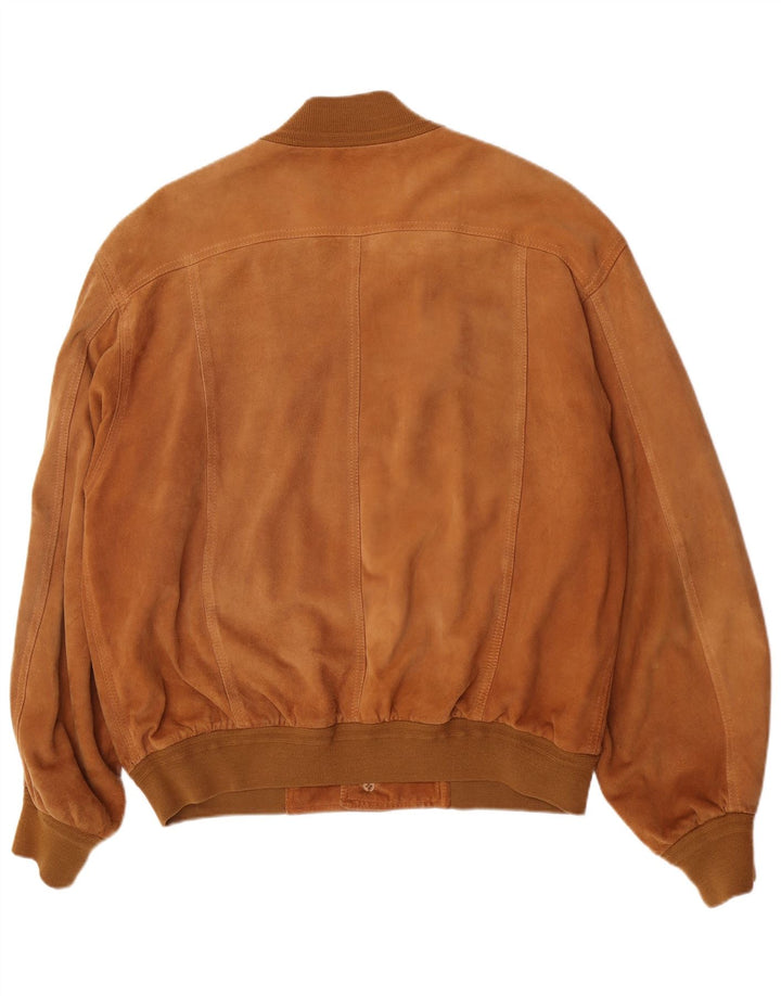 Lusso Herre Ruskind Bomber Jacket IT 52 XL Brunt Læder