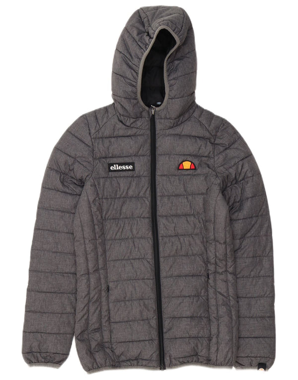 Ellesse Dame Hætte Polstret Jakke UK 6 XS Grå Polyester