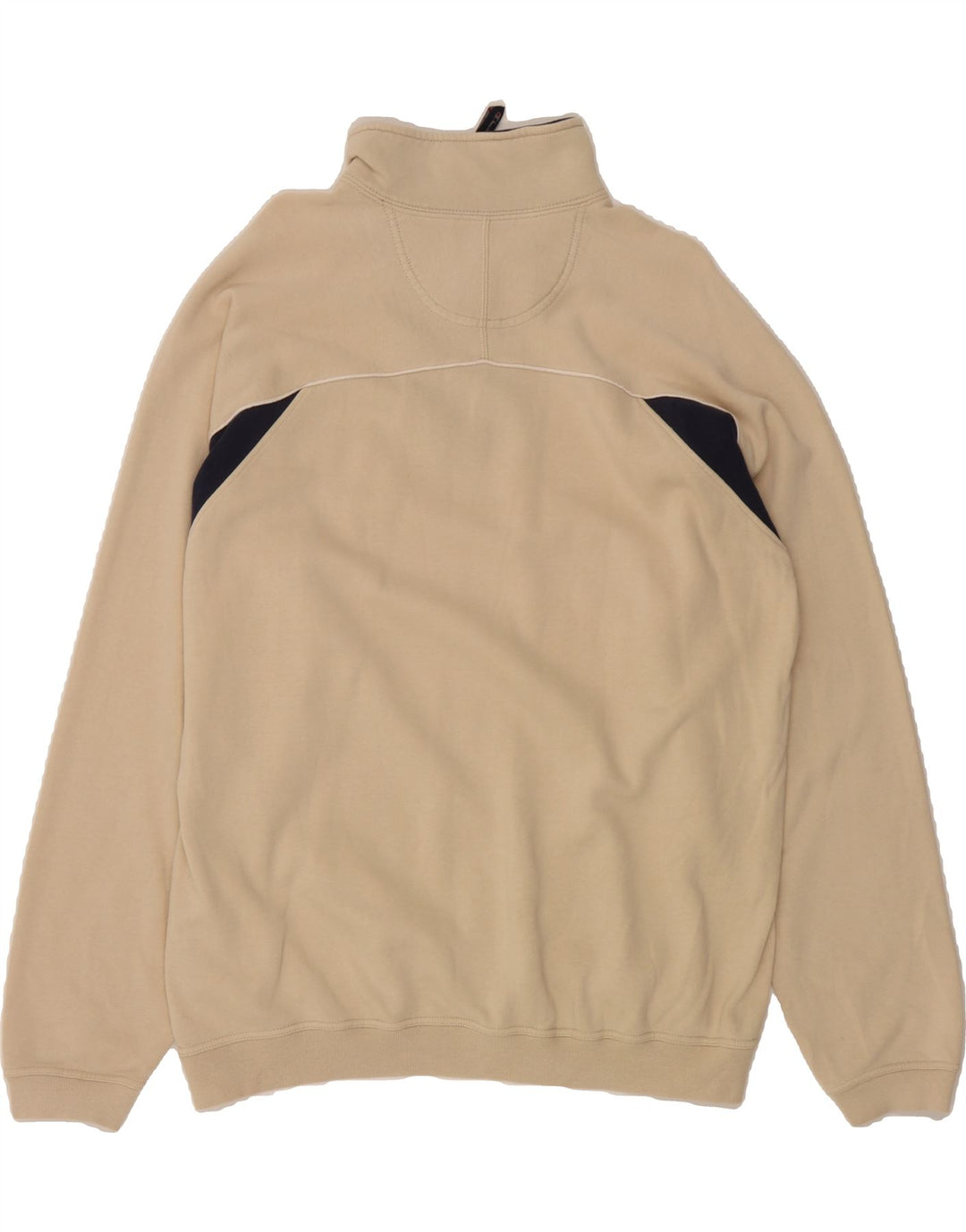 CHAMPION Mens Zip Neck Sweatshirt Jumper XL Beige Cotton Vintage Champion and Second-Hand Champion from Messina Hembry 